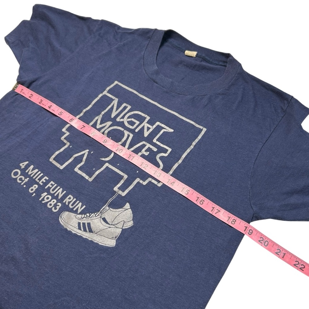 Vintage 1983 Screen Stars Night Moves Fun Run Tee USA Single Stitch Large - Picture 8 of 9